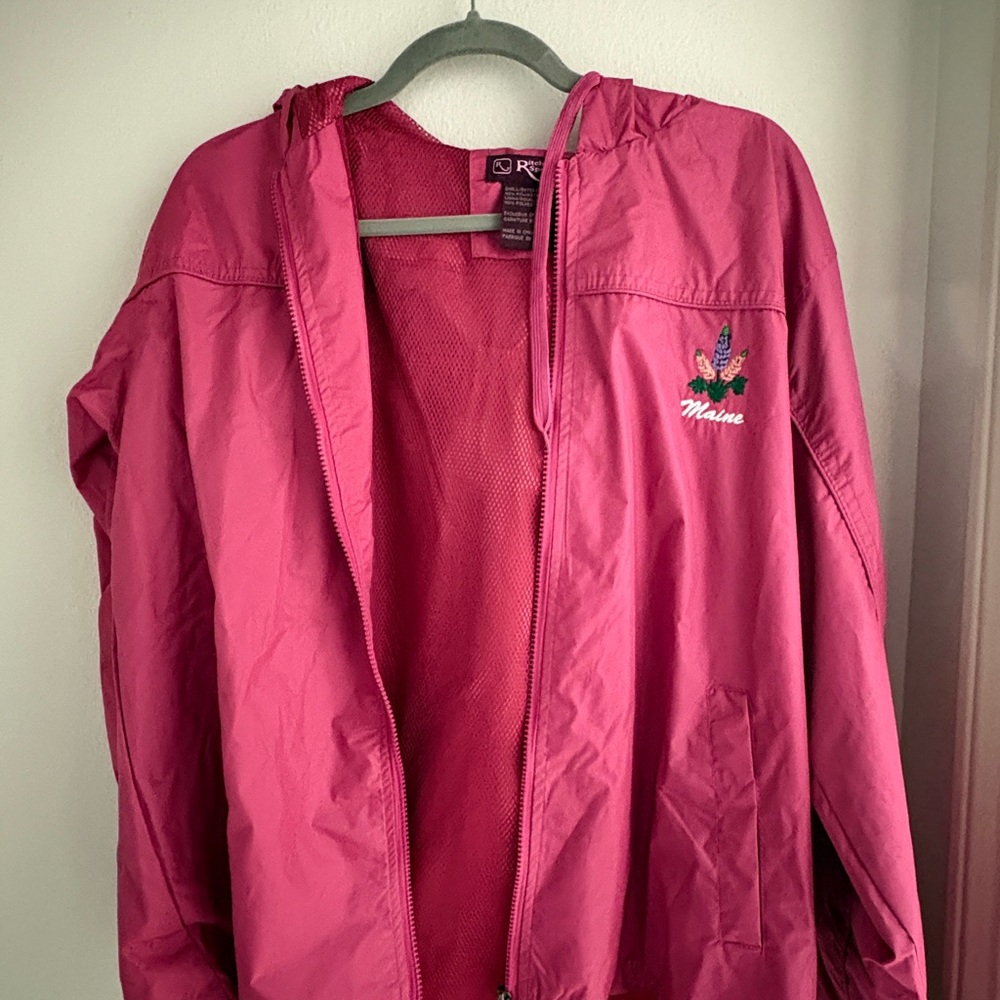 Vintage Maine Embroidered Rain Jacket